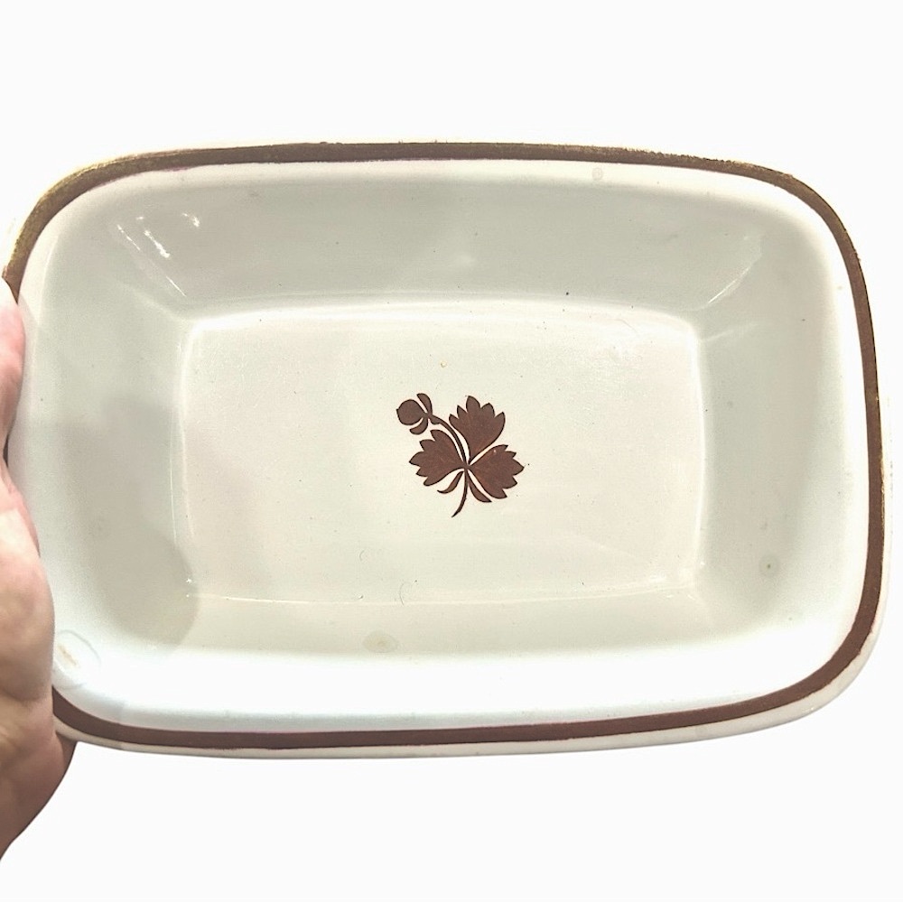 Meakin Tea Leaf Royal Ironstone China A J Wilkinson England White Serving Dish